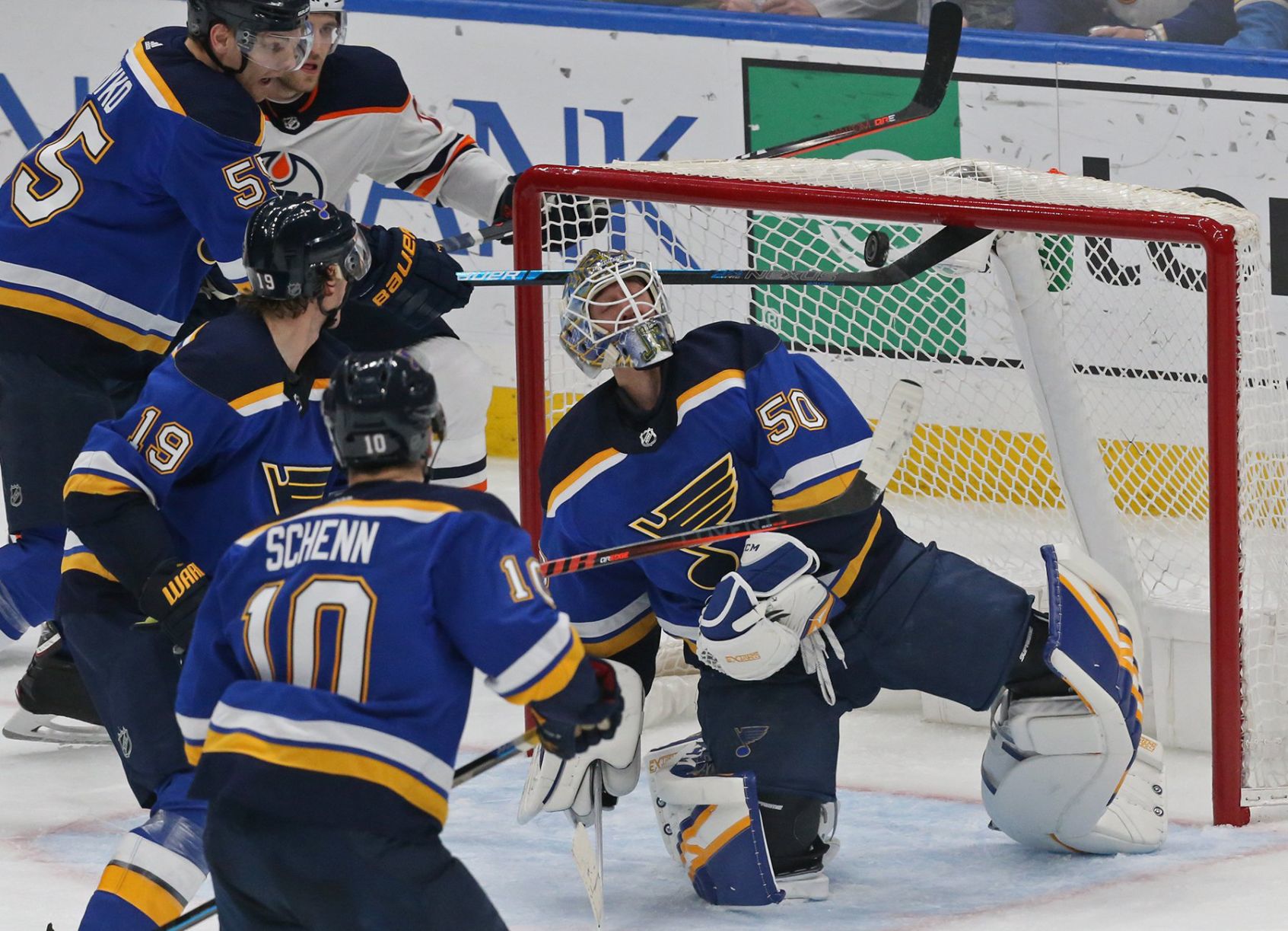 The Blues take on the Oilers at the Enterprise Center